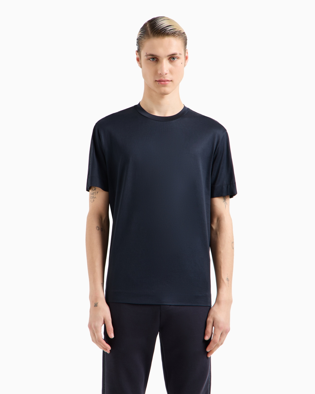 ASV Lyocell-blend jersey T-shirt with embossed logo tape - 2