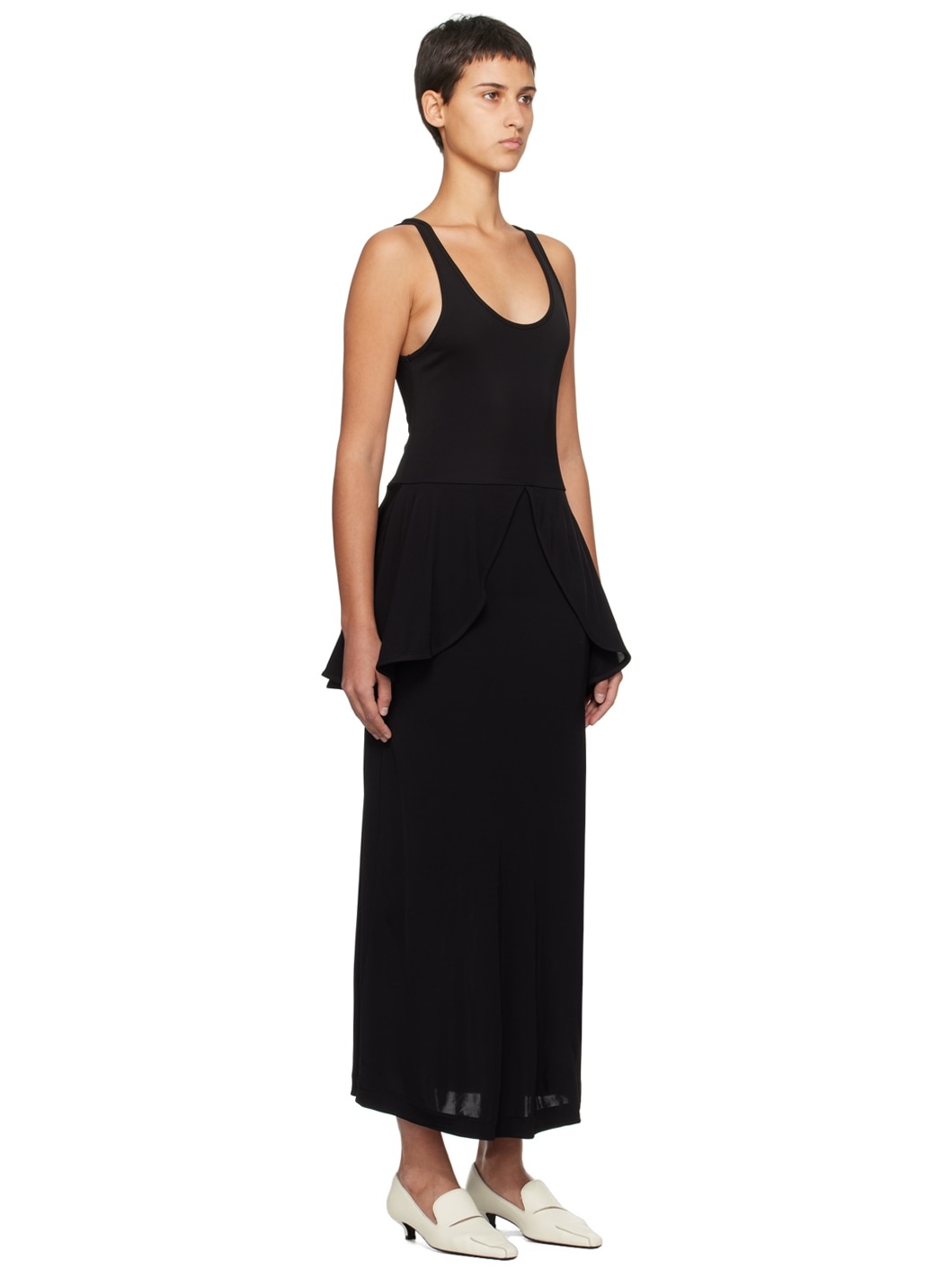 Black Petal Maxi Dress - 2