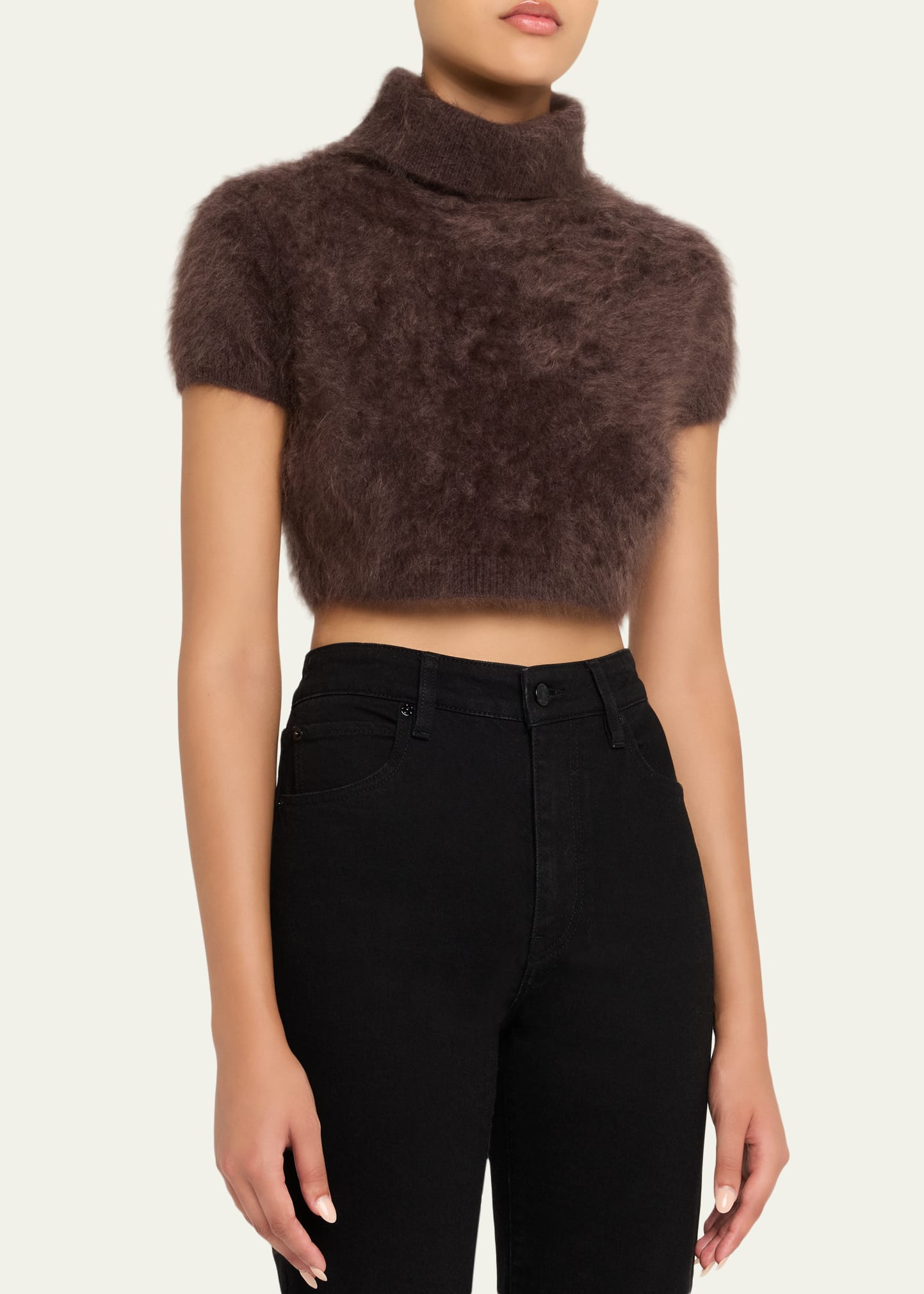 The Teddy Turtleneck Cropped Sweater - 4