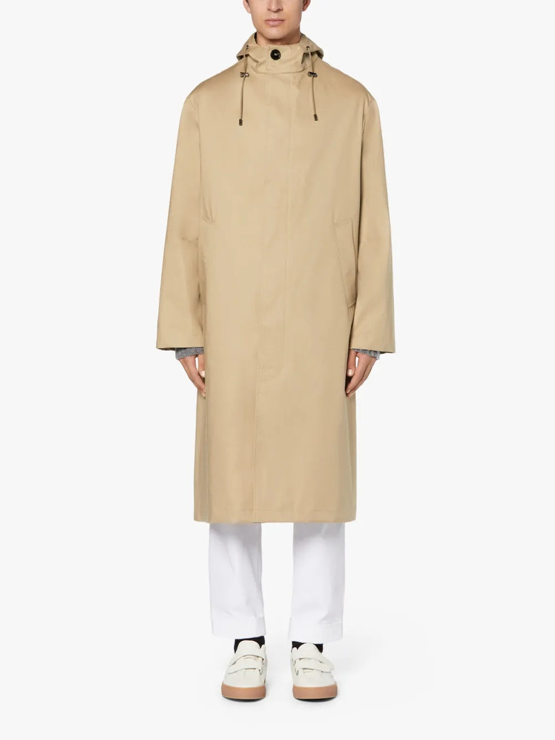 Mackintosh WOLFSON FAWN RAINTEC COTTON LONG HOODED COAT | GMC-110 outlook