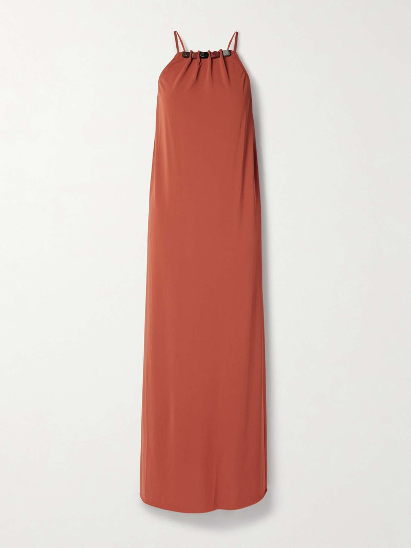 Tiana bead-embellished crepe-jersey maxi dress - 1