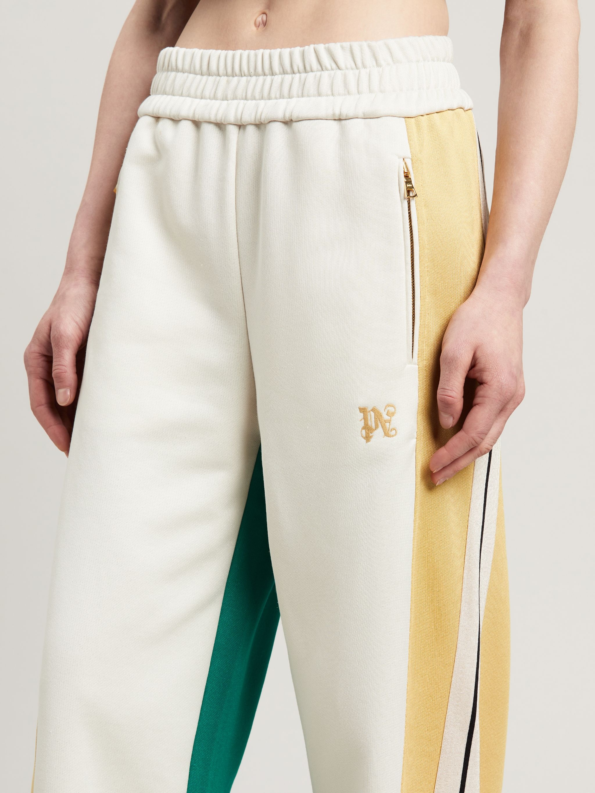 Monogram Colorblock Wide Track Pants - 6