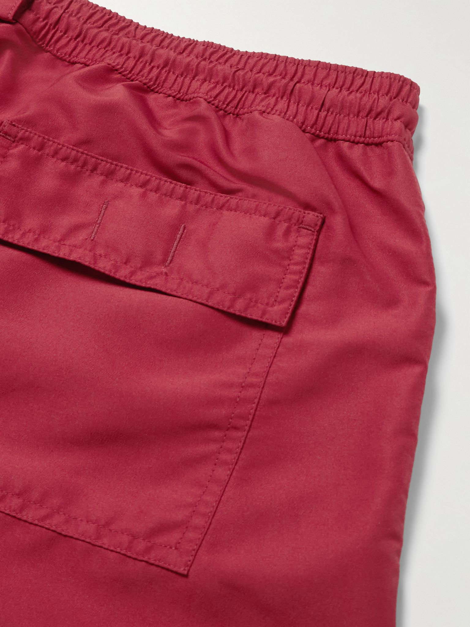 Bay Straight-Leg Mid-Length Swim Shorts Red - 4