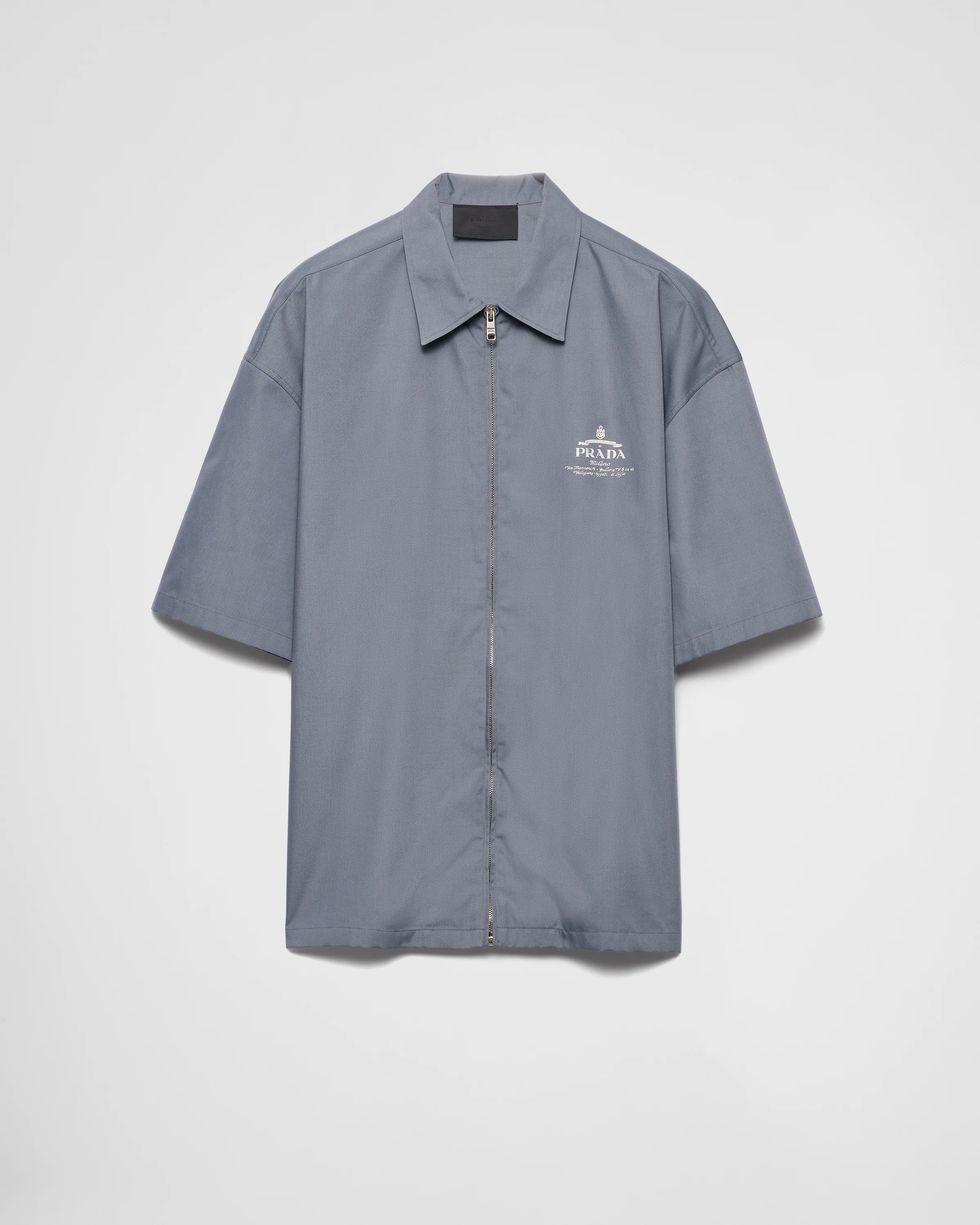 Short-sleeved technical cotton shirt - 1