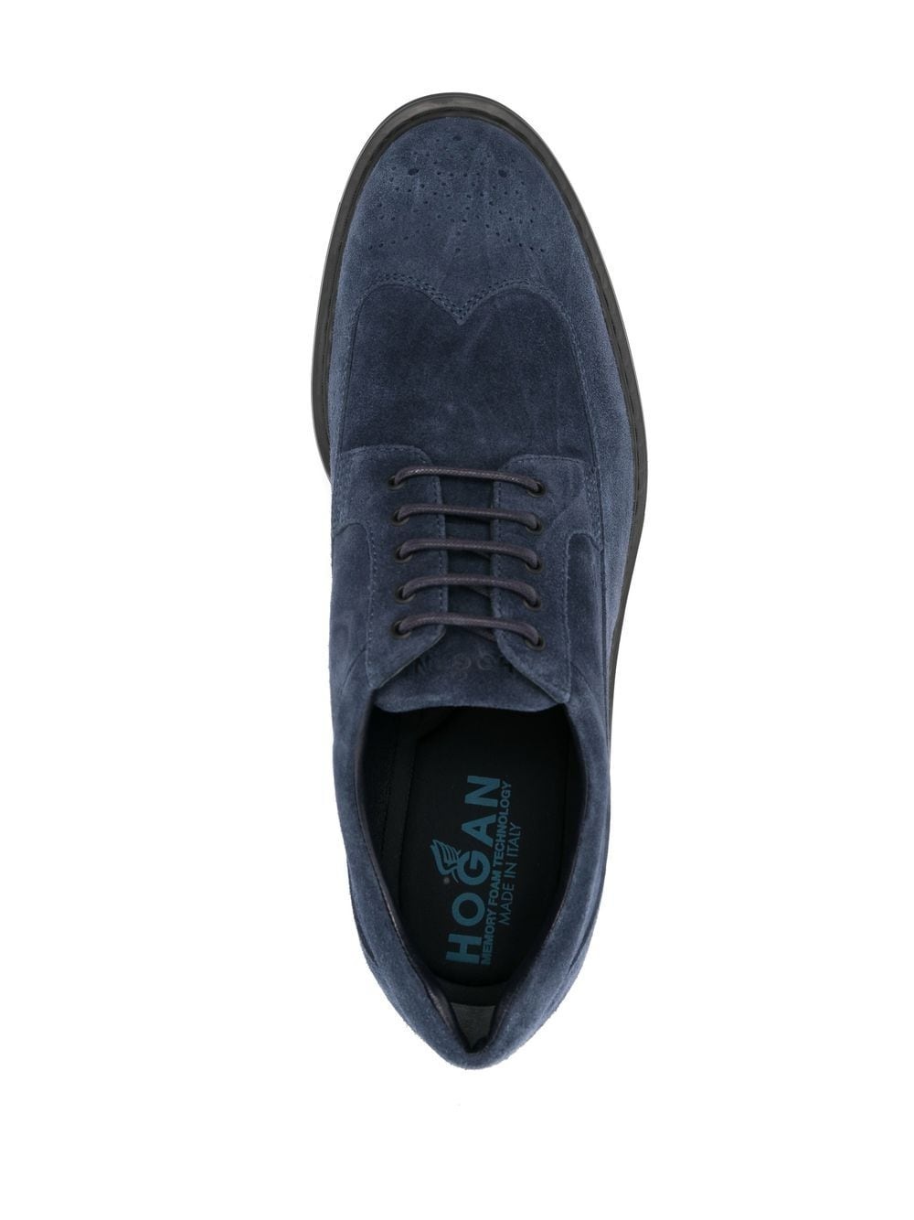 lace-up suede brogues - 4