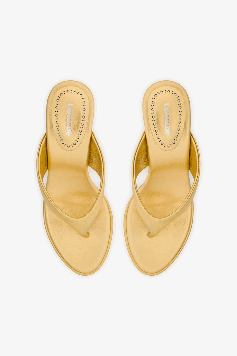 Gaia Sandal In Gold Metallic Leather 6