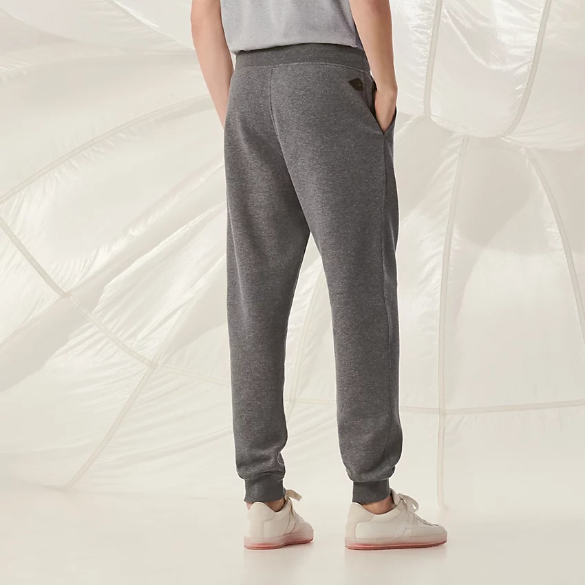 Jogging pants with leather detail - 3