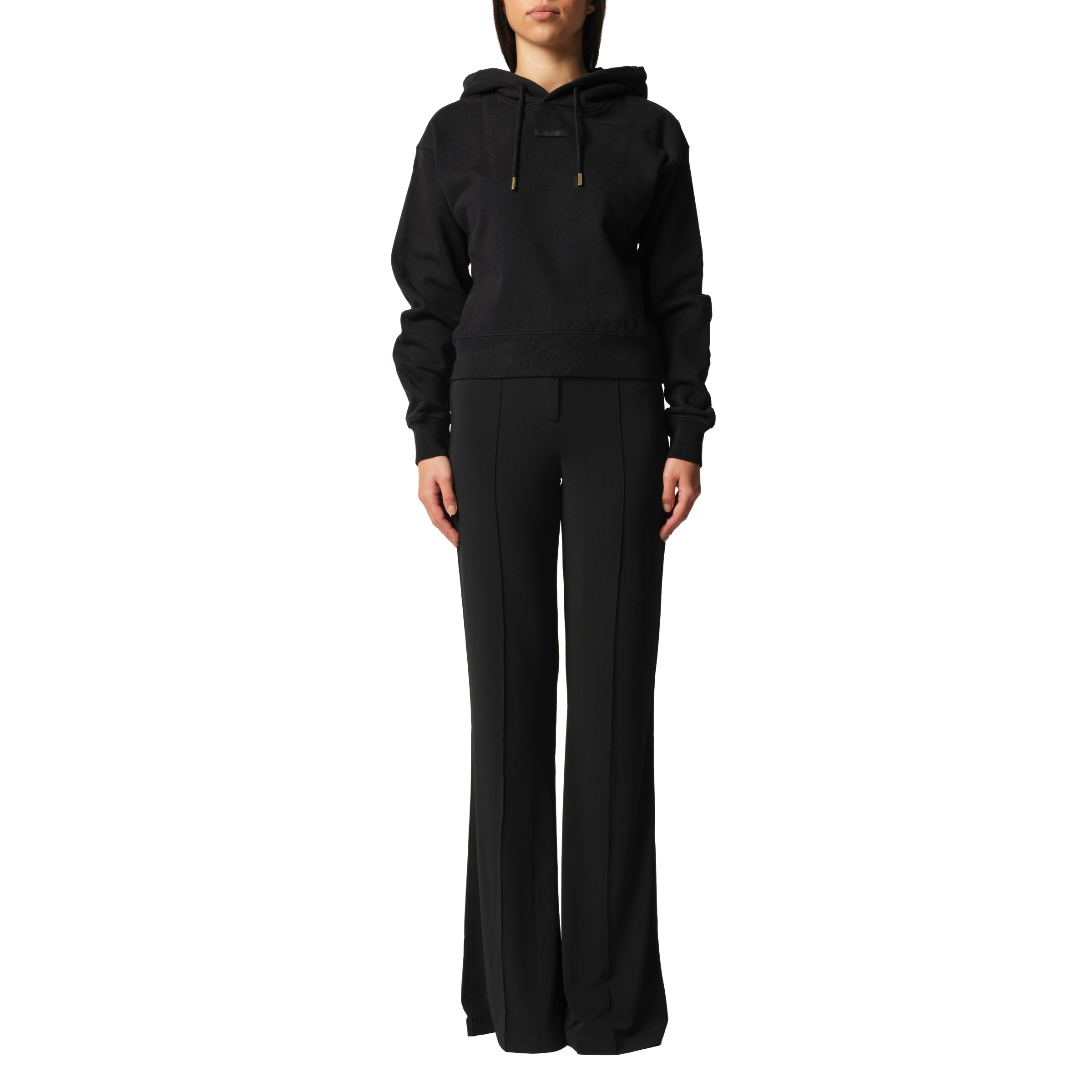 Le Hoodie Gros Grain in Black - 4