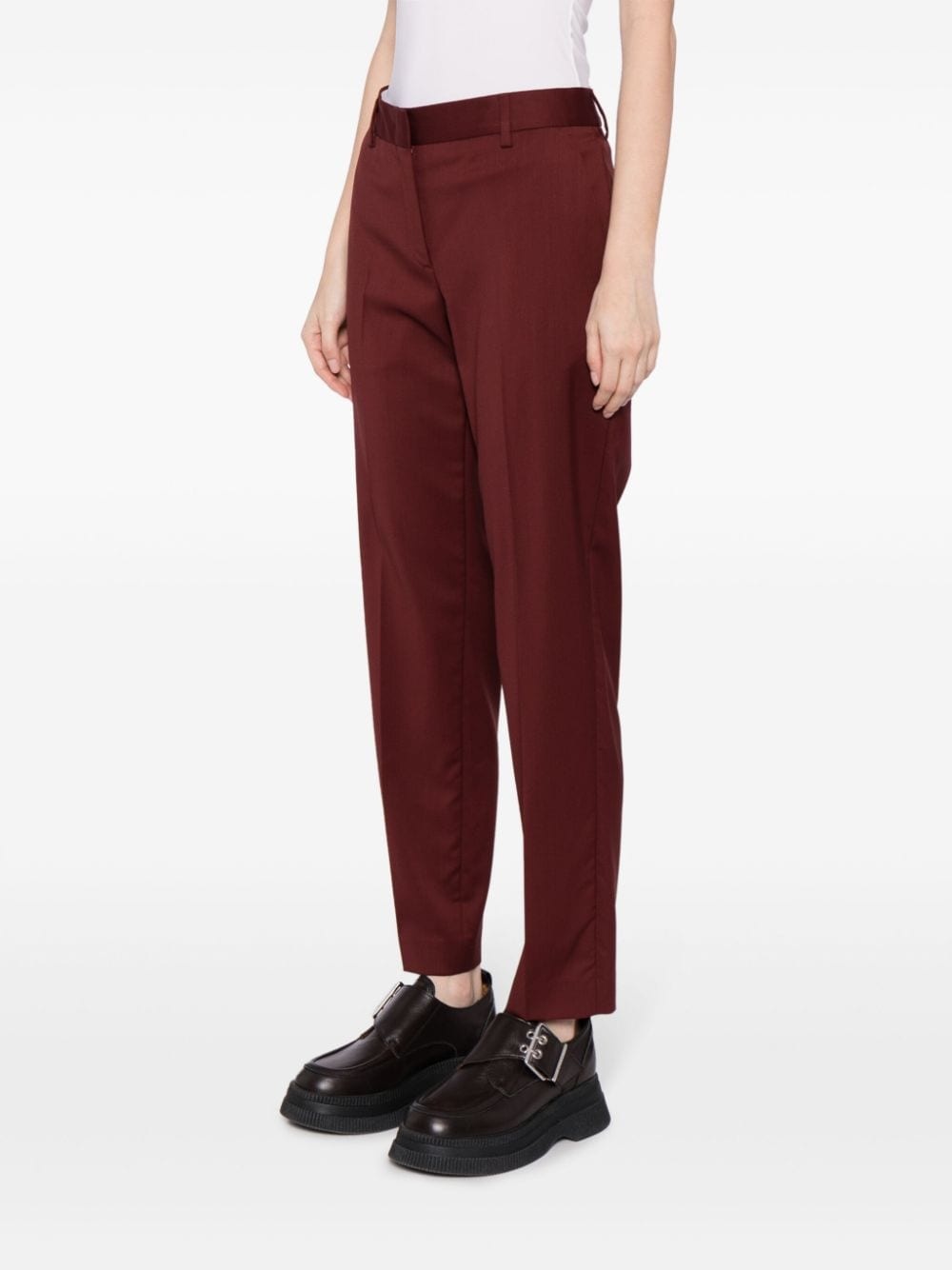 wool tapered trousers - 3