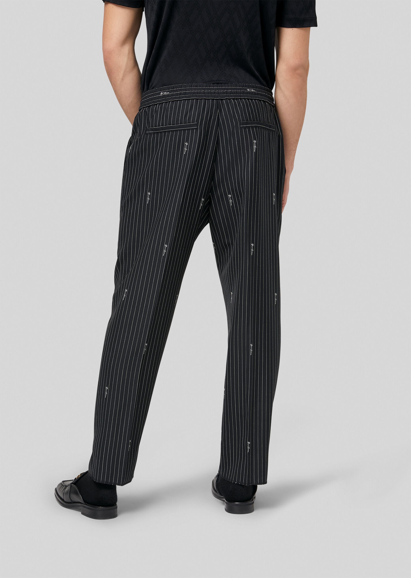 GV Signature Pinstripe Wool Trousers - 3