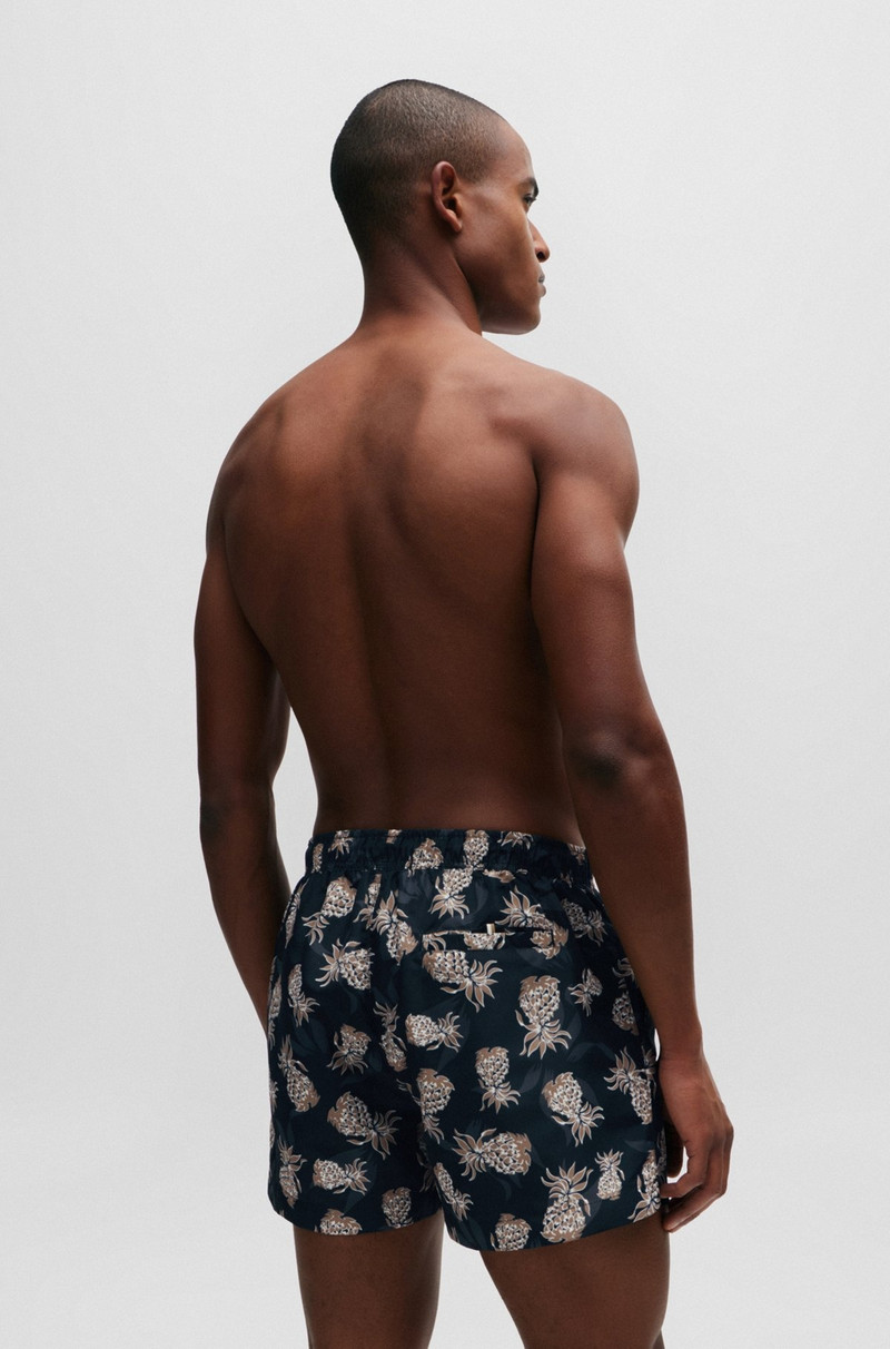 BOSS FULLY LINED SWIM SHORTS WITH PINEAPPLE MOTIF outlook
