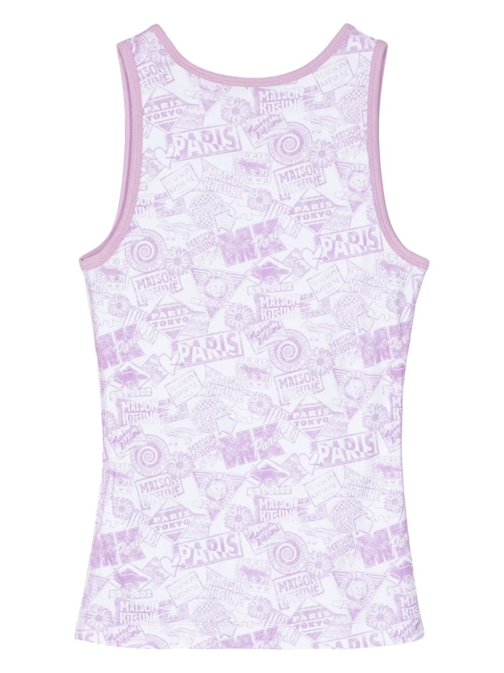 logo-print cotton tank top - 2