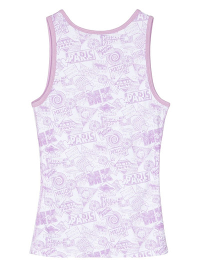 Maison Kitsuné logo-print cotton tank top outlook