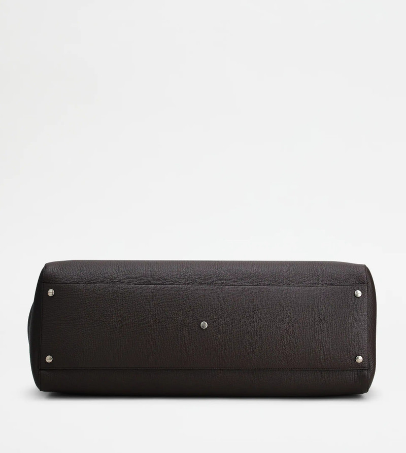 TIMELESS 48H TRAVEL BAG IN LEATHER LARGE - BROWN 4