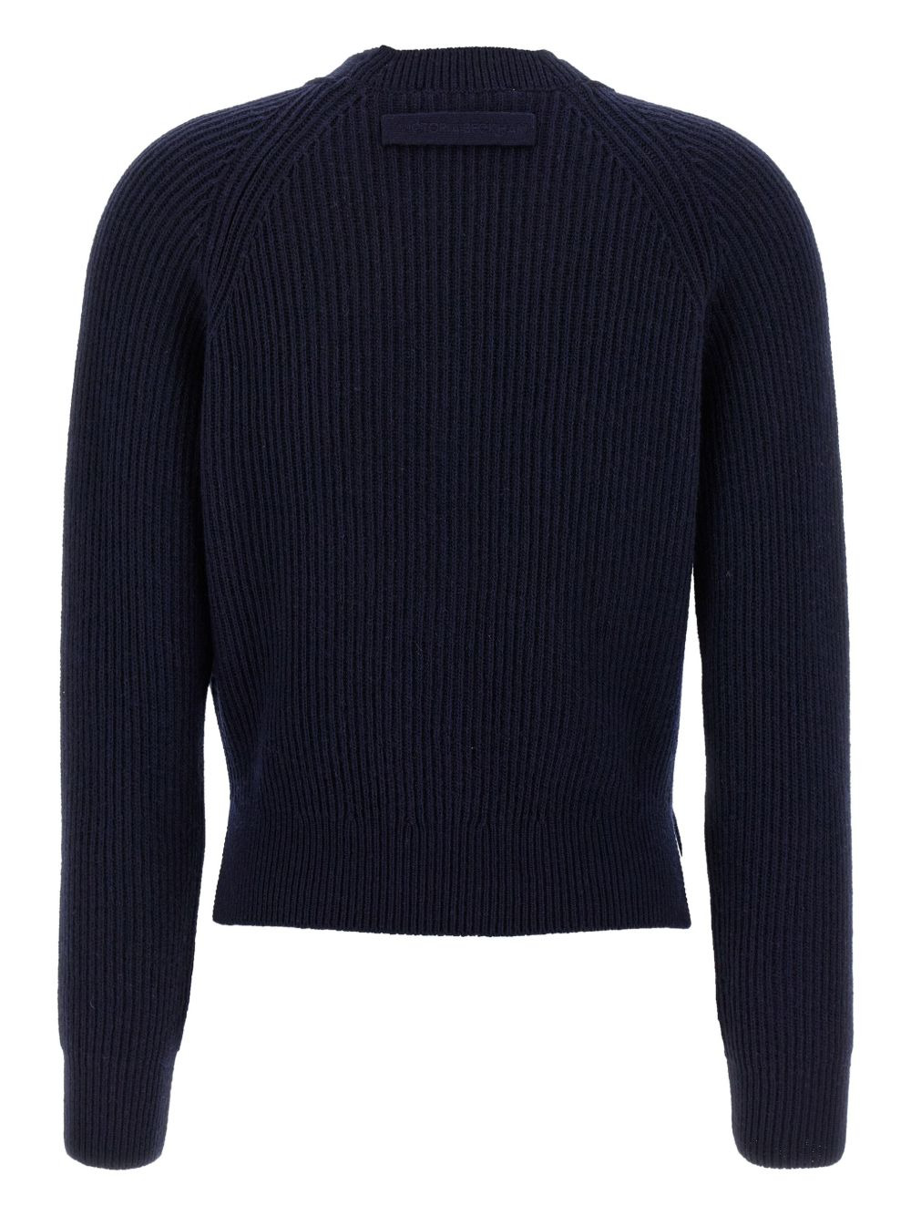 stepped-hem ribbed cardigan - 2