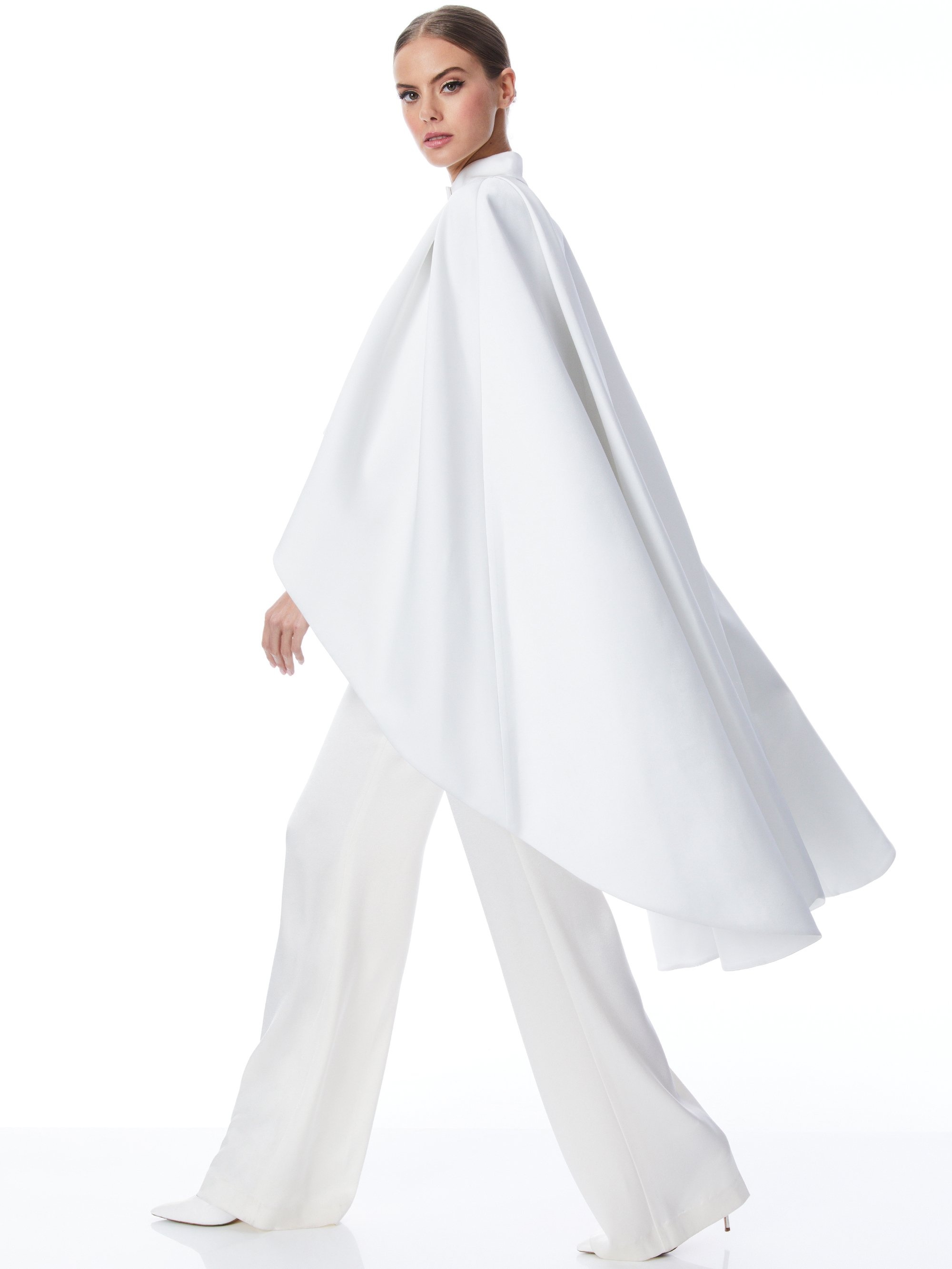 SUSANNE HIGH LOW COLLARED CAPE - 6