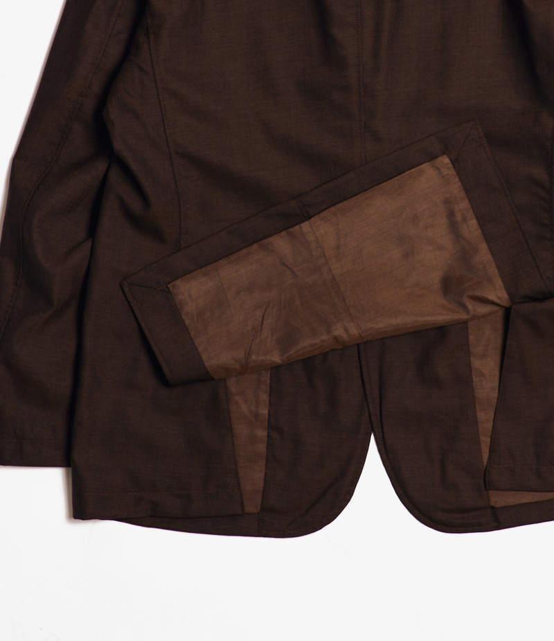 Andover Jacket for Nepenthes NY and Blue in Green - Dark Brown Tropical Wool 6