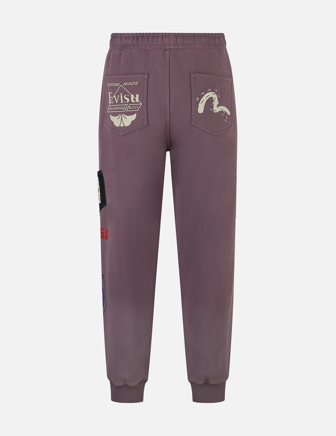 Washed Multi-pocket and Logos Print Straight Fit Sweatpants - 2