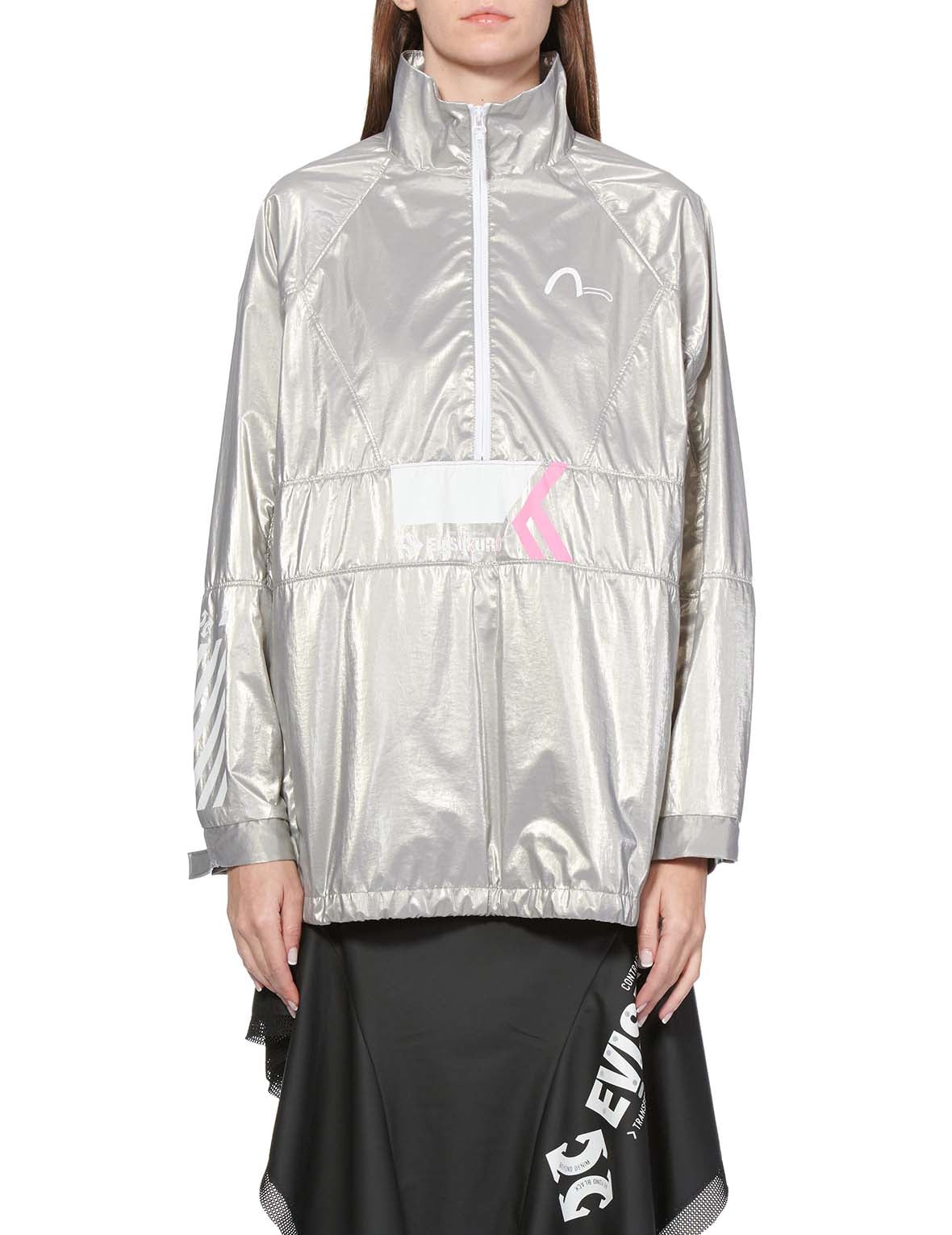 Multi Print Reflective Pullover Windbreaker Jacket - 3