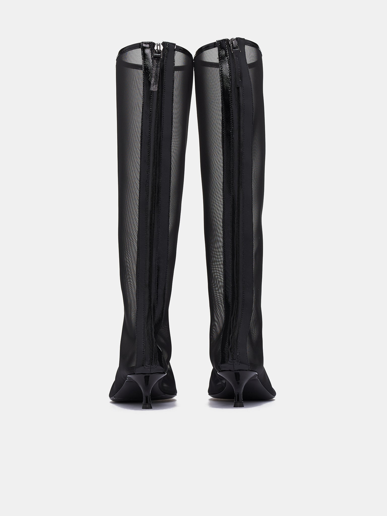 Mesh Calf-High Boots - 4