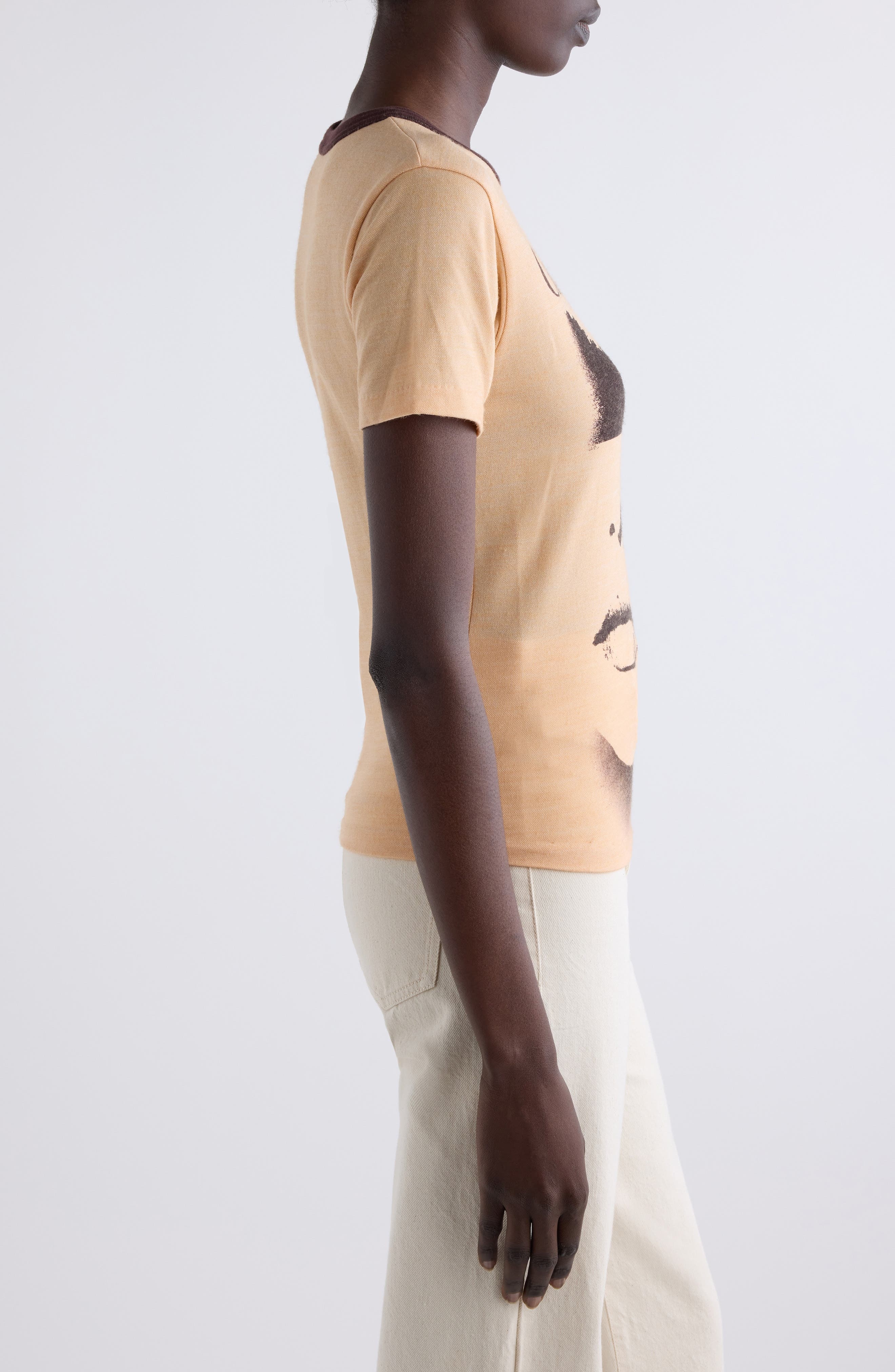 Chloé Portrait Graphic T-Shirt in Tender Orange at Nordstrom - 4