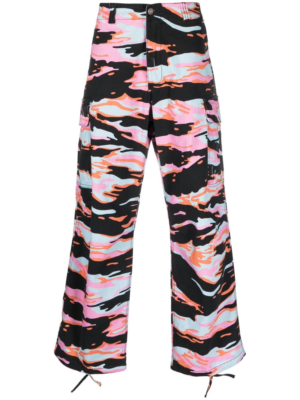 graphic-print cargo trousers - 1