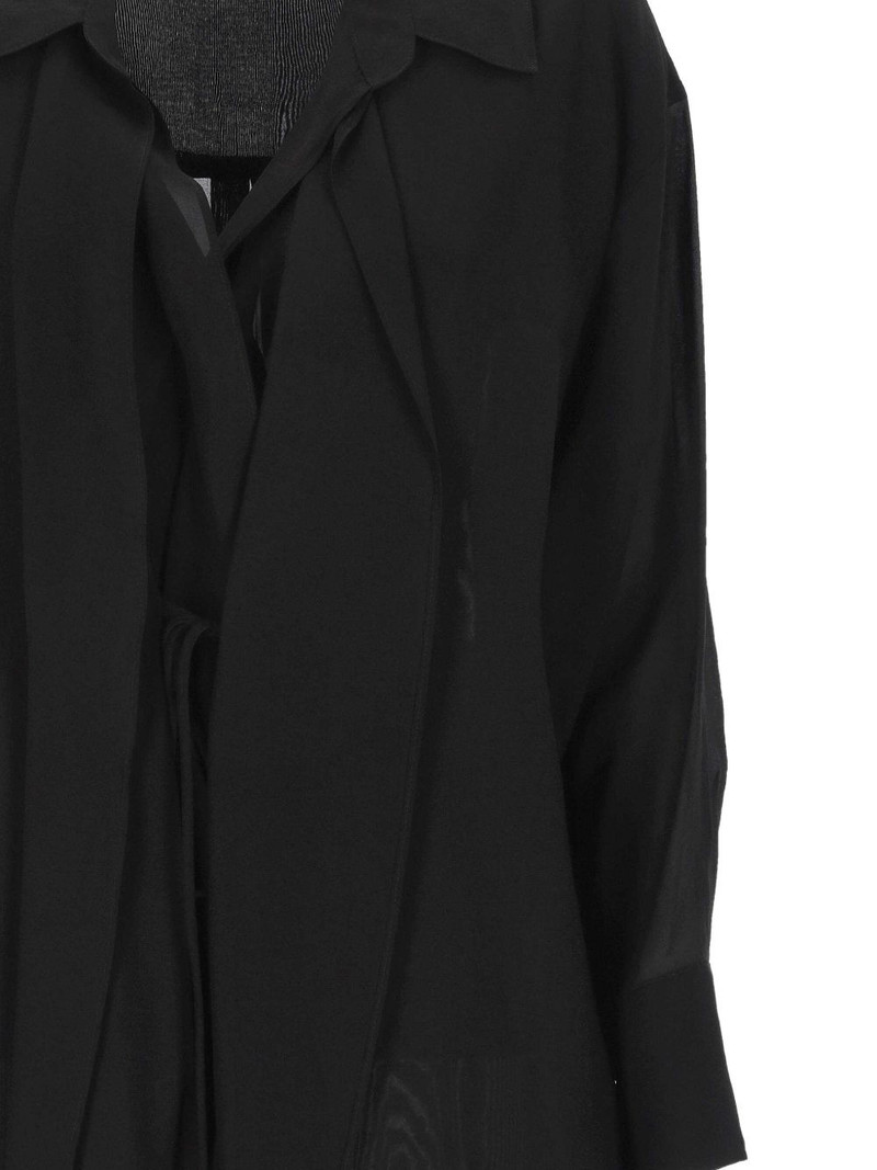 semi-sheer tie-fastening shirt 3