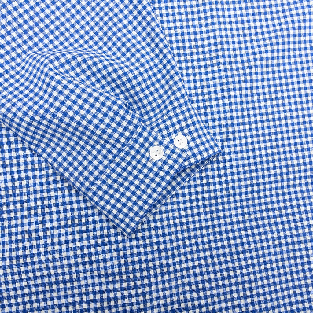 CHECKED WOOL SHIRT - BLUE/WHITE - 3
