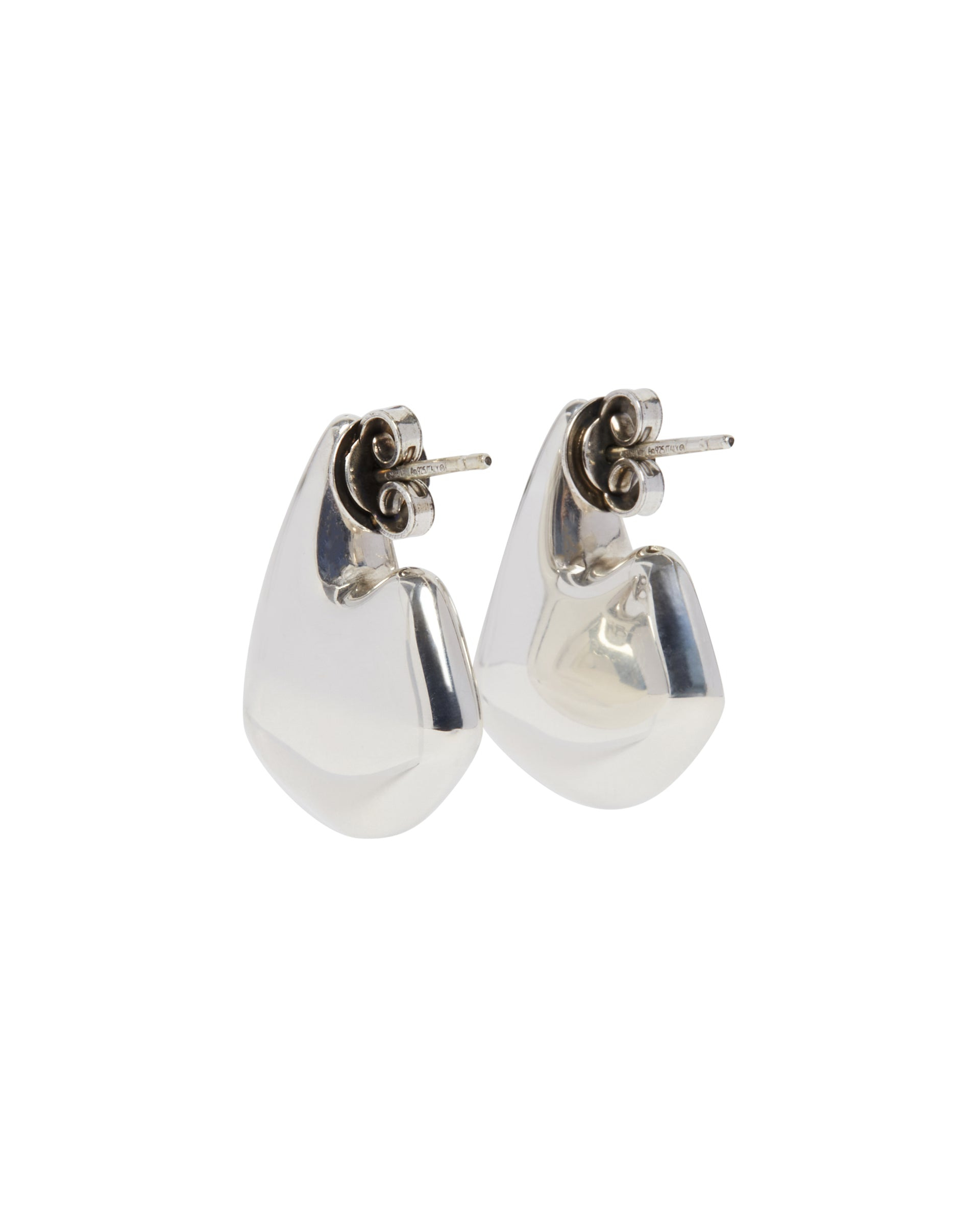 Silver Fin Mini Earrings - 4