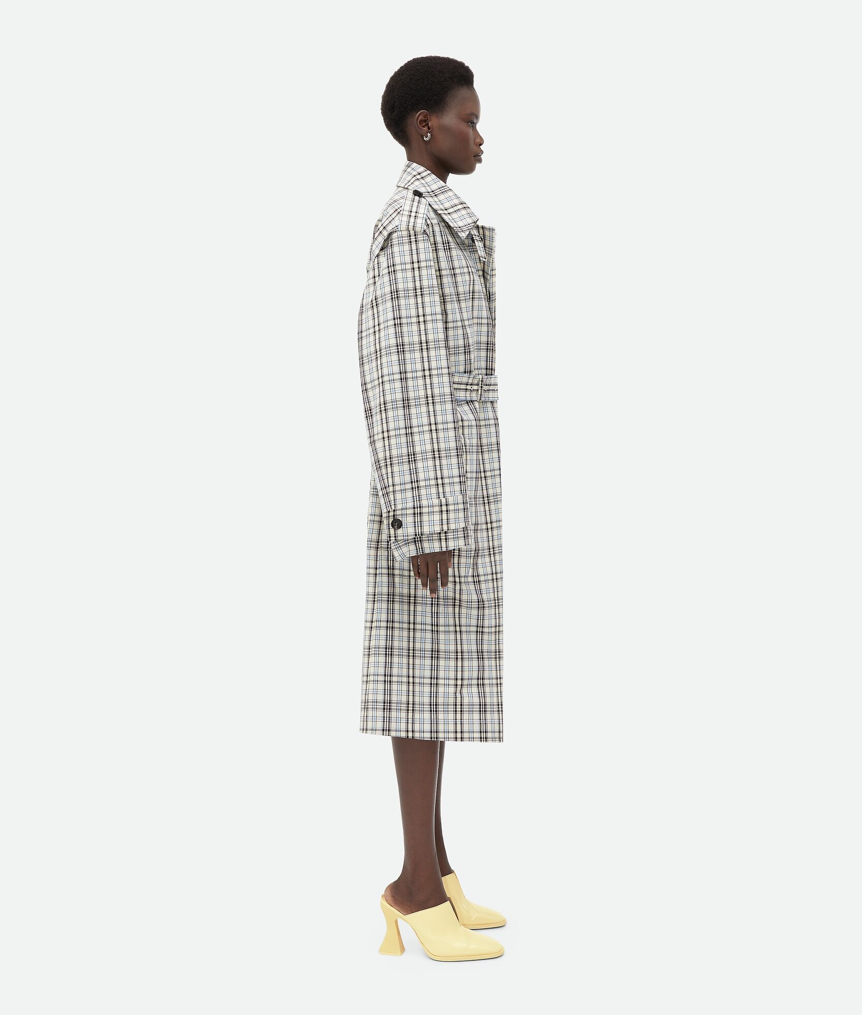 Checked Cotton Trench Coat - 2
