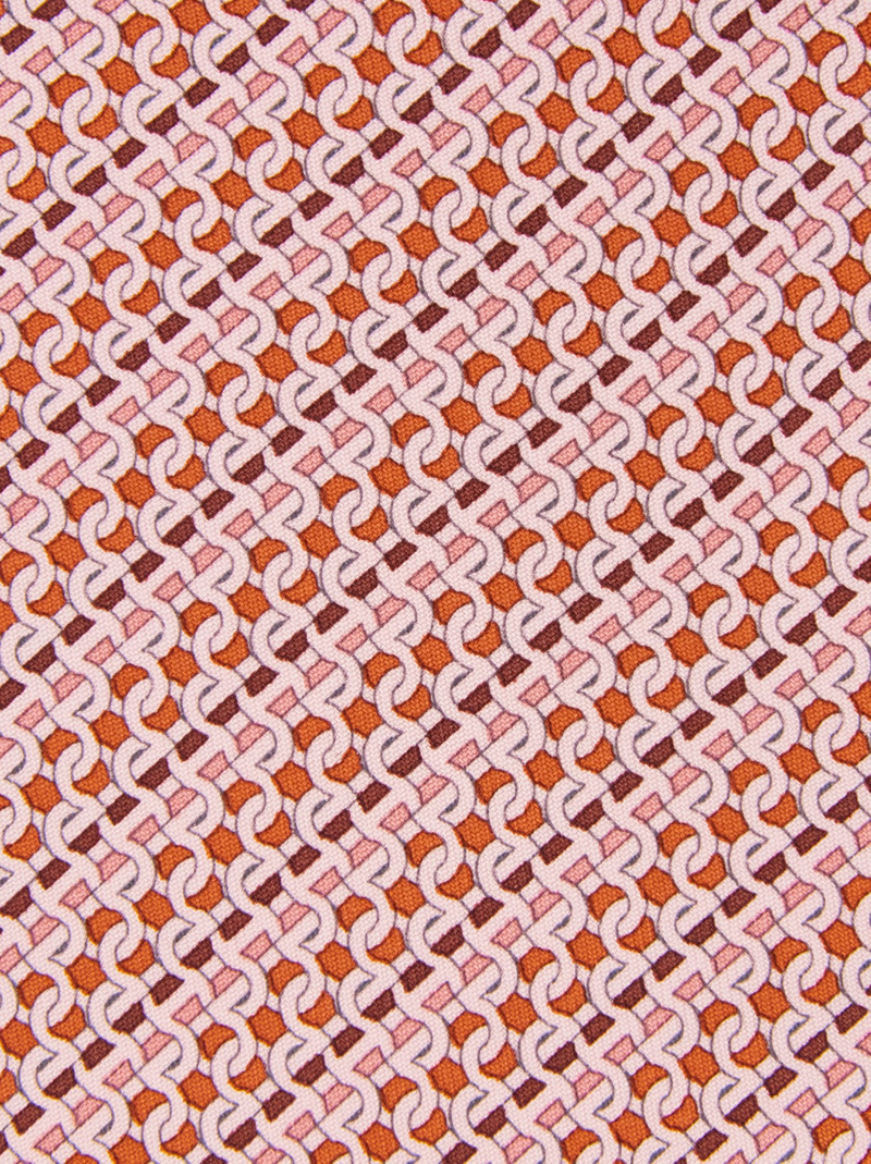 FERRAGAMO Printed silk tie with interlocking Gancini and regimental stripes outlook