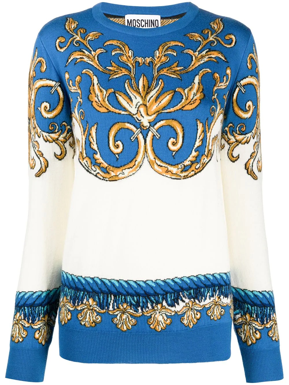 baroque-pattern jumper - 1