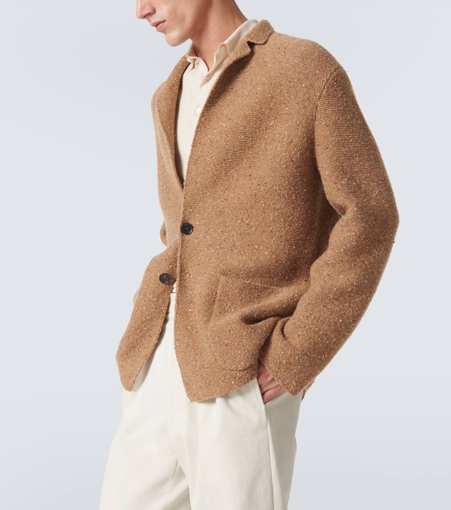 Cashmere and linen cardigan - 3