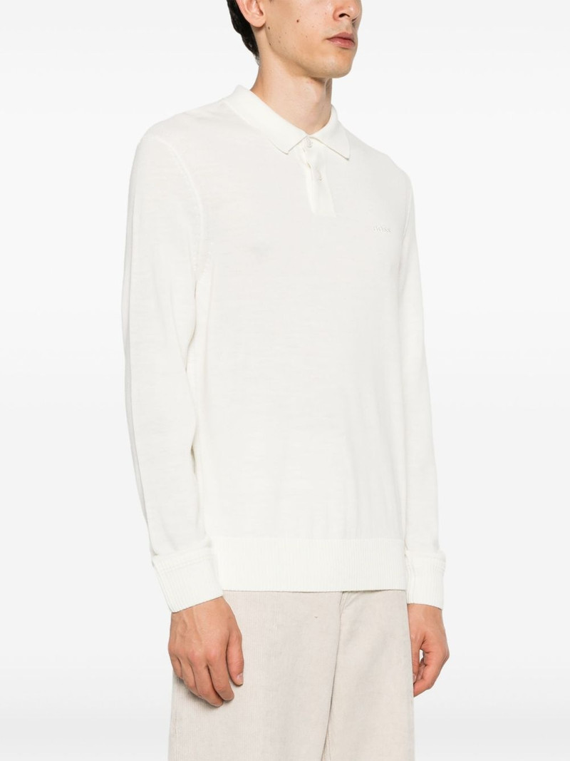 logo-embroidered virgin wool blend jumper 3