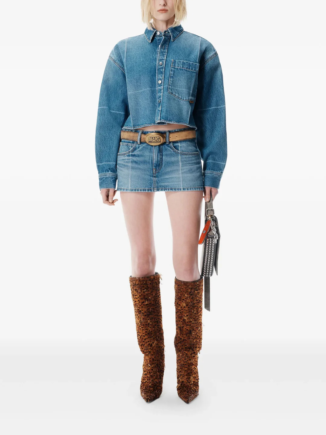 Cropped Button Down Shirt - 2