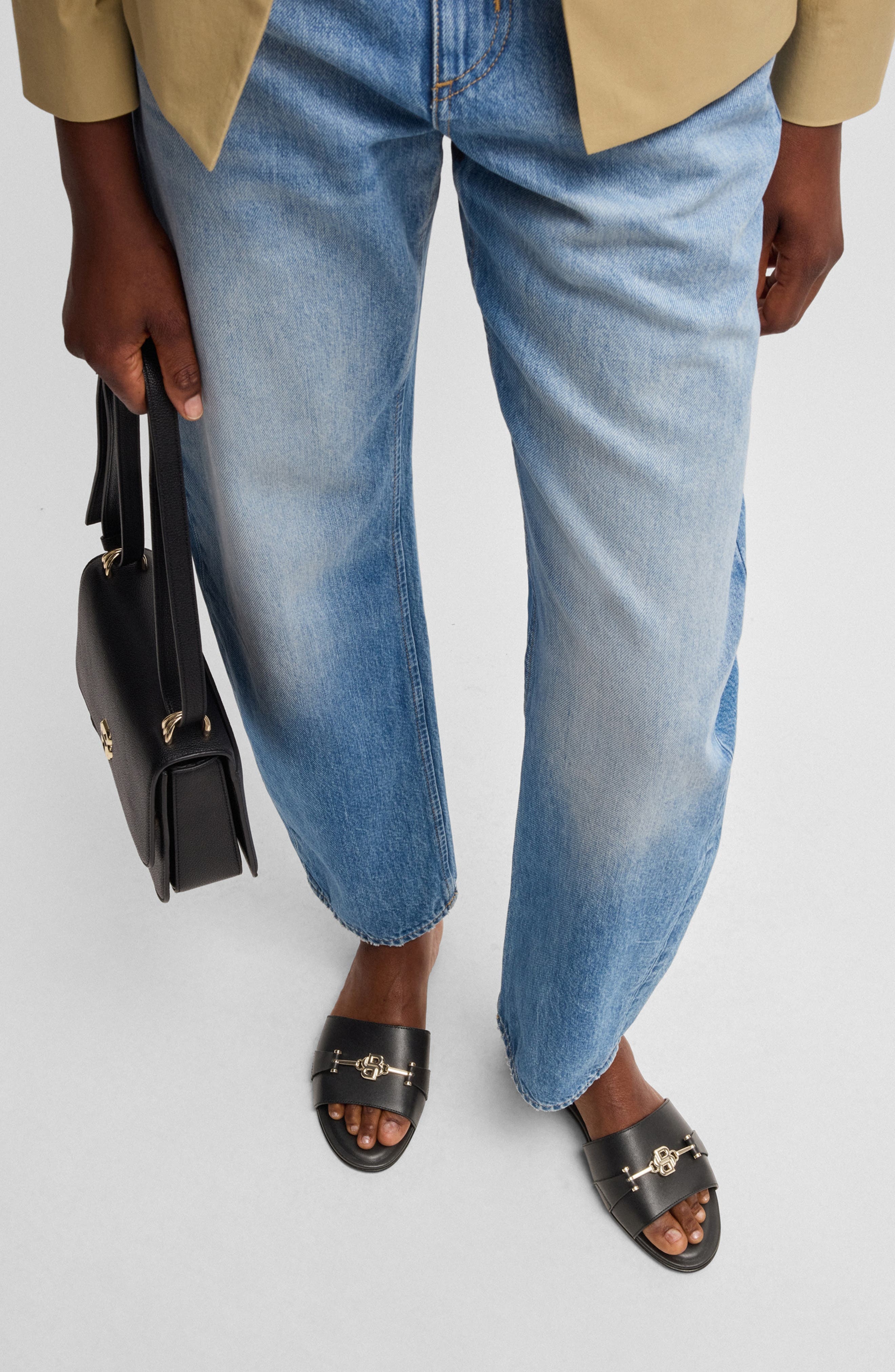 BOSS Emberlyn Slide Sandal in Black at Nordstrom - 7
