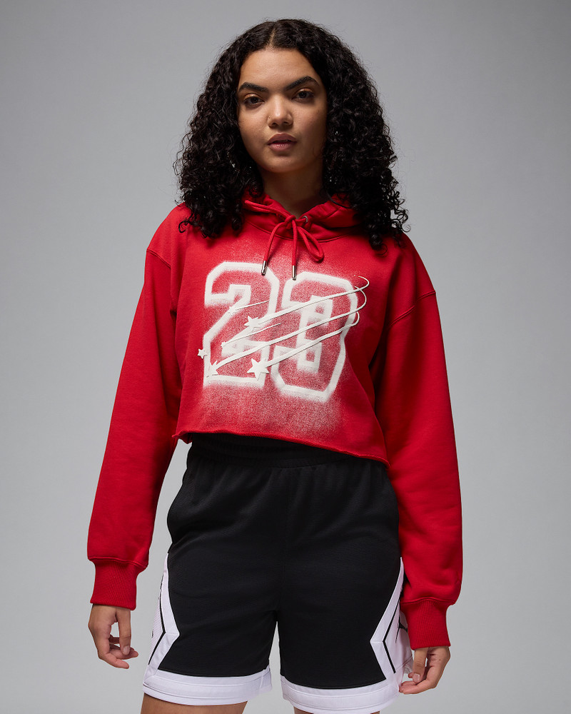 Jordan Flight Fleece Women's Cropped Satin-Lined Hoodie 1