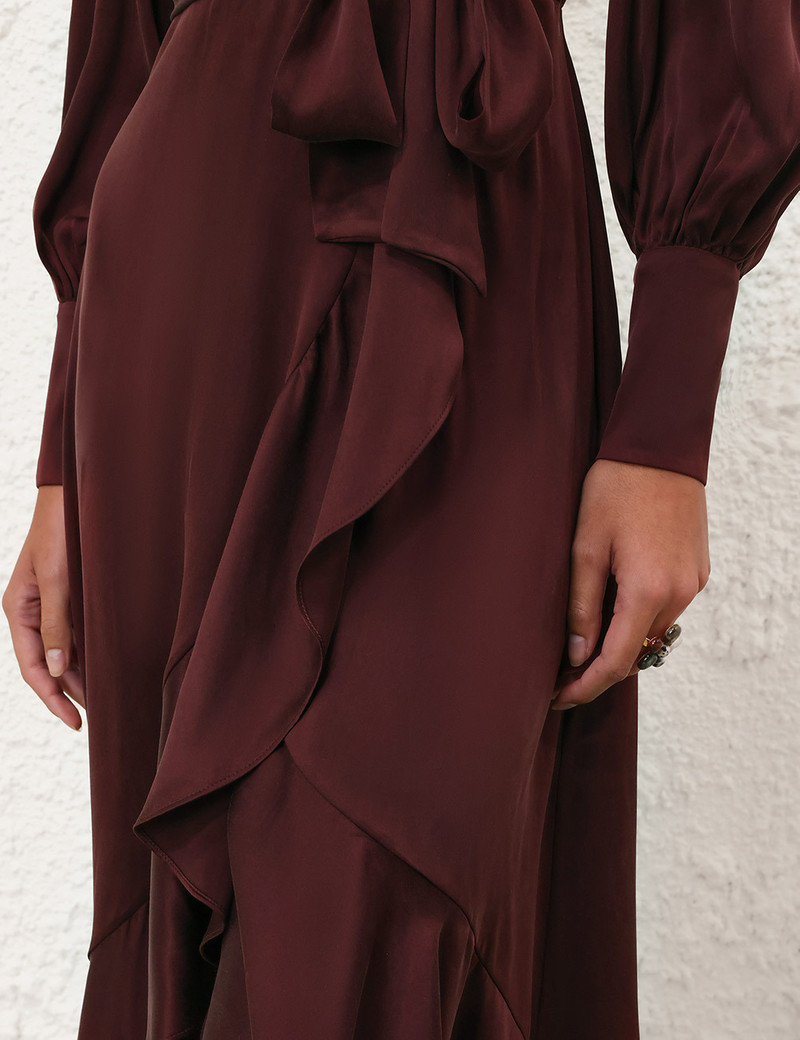 SILK WRAP MIDI DRESS 5