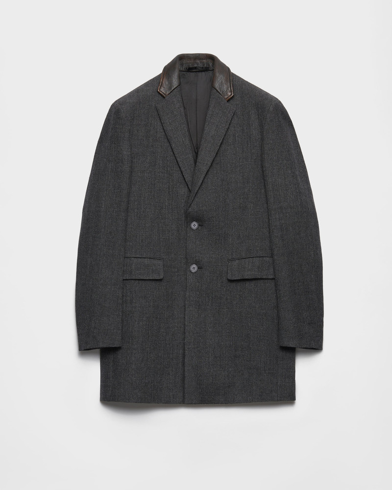 Single-breasted wool blend coat 1