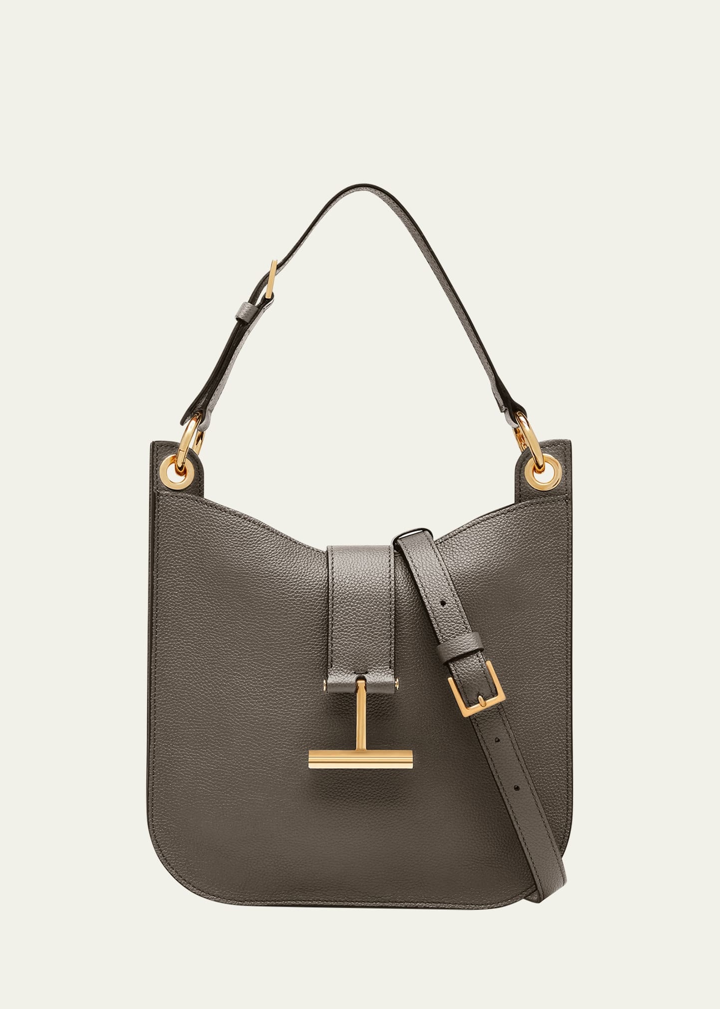 Tara Small Hobo Crossbody in Grained Leather - 1