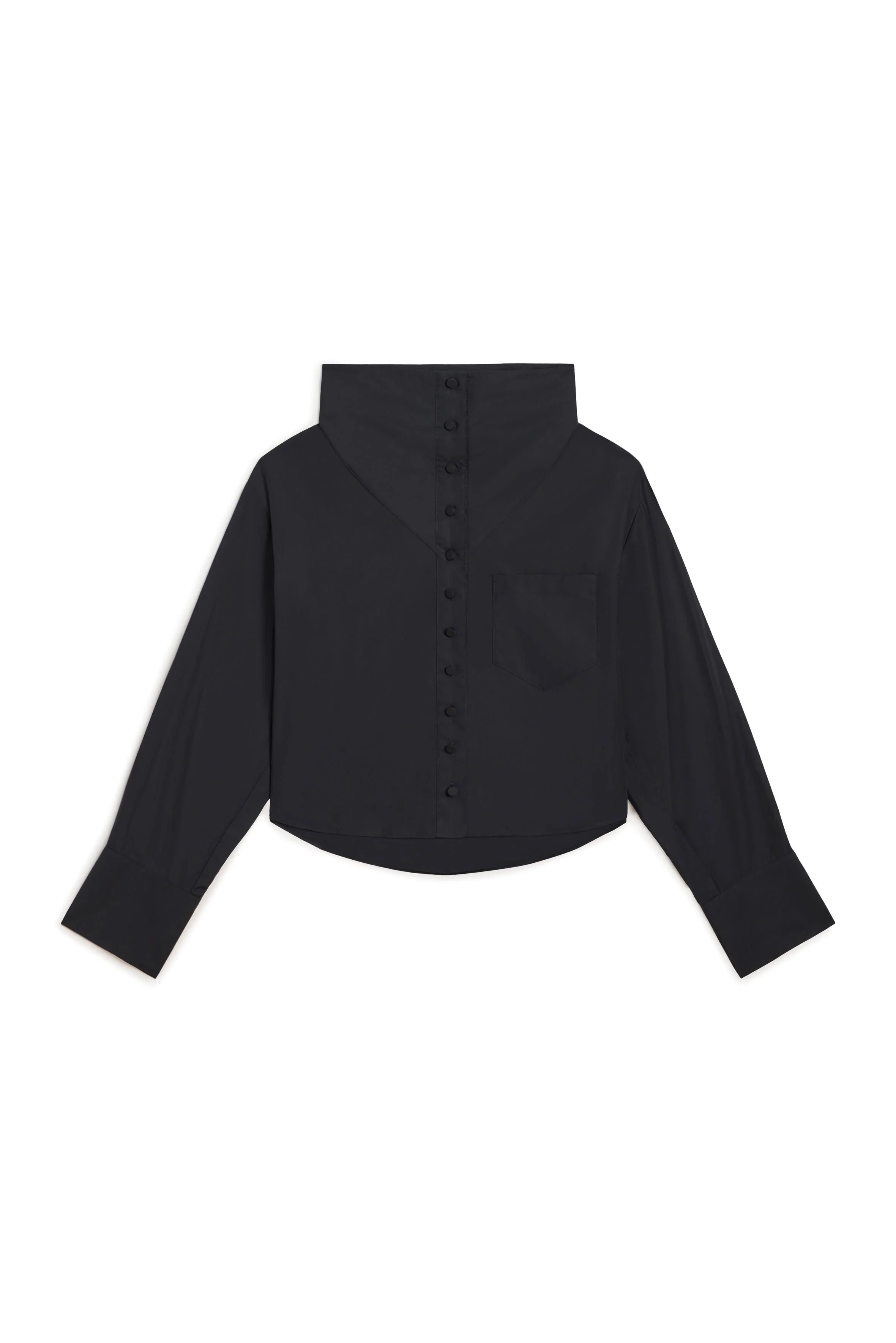 BIANCA FUNNEL NECK BLOUSE - 1