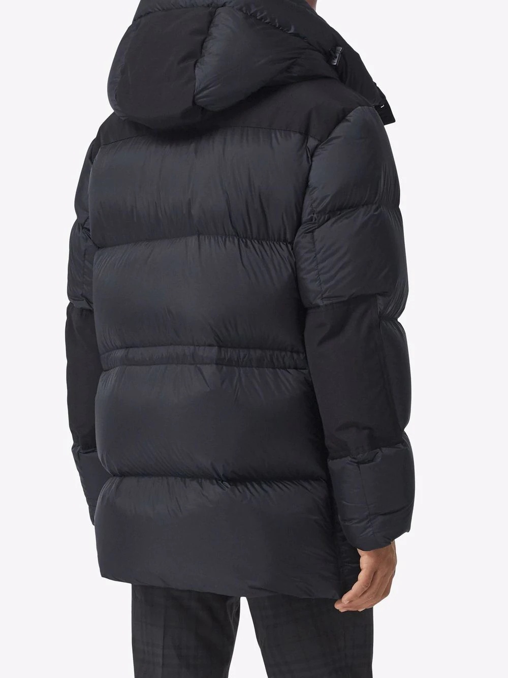 logo appliqué nylon puffer coat - 4