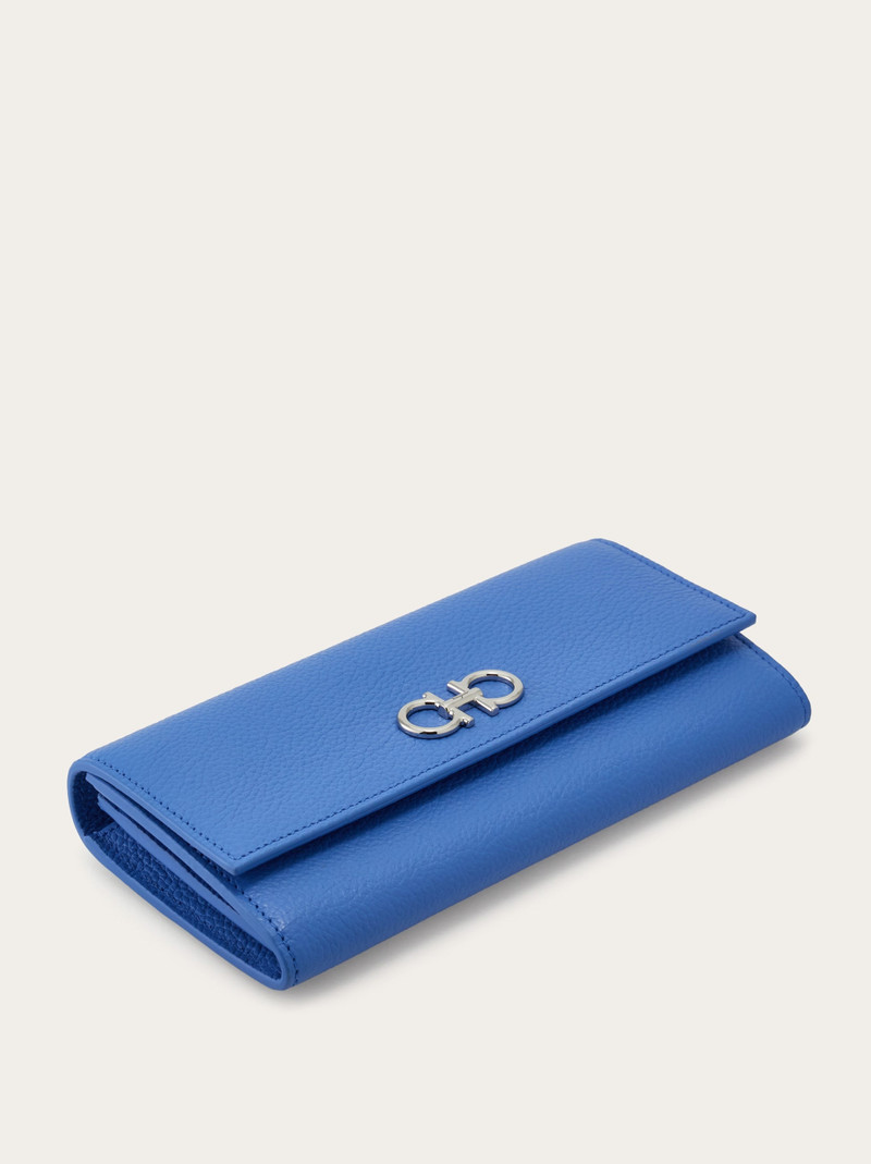 FERRAGAMO Gancini wallet with shoulder strap outlook
