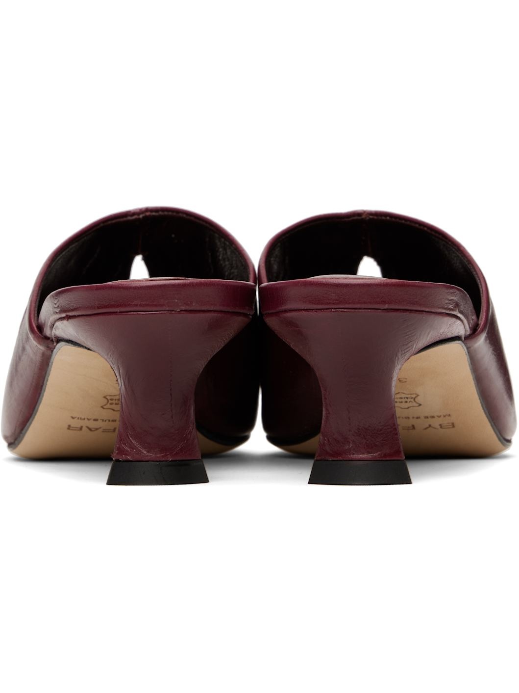 Burgundy Luciana Mules - 2