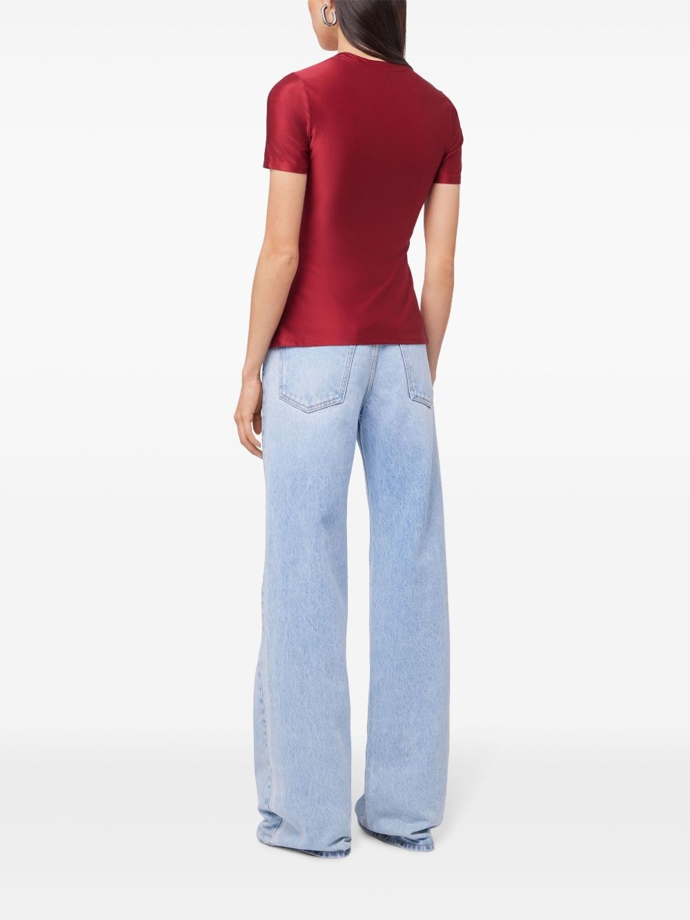 draped T-shirt - 4
