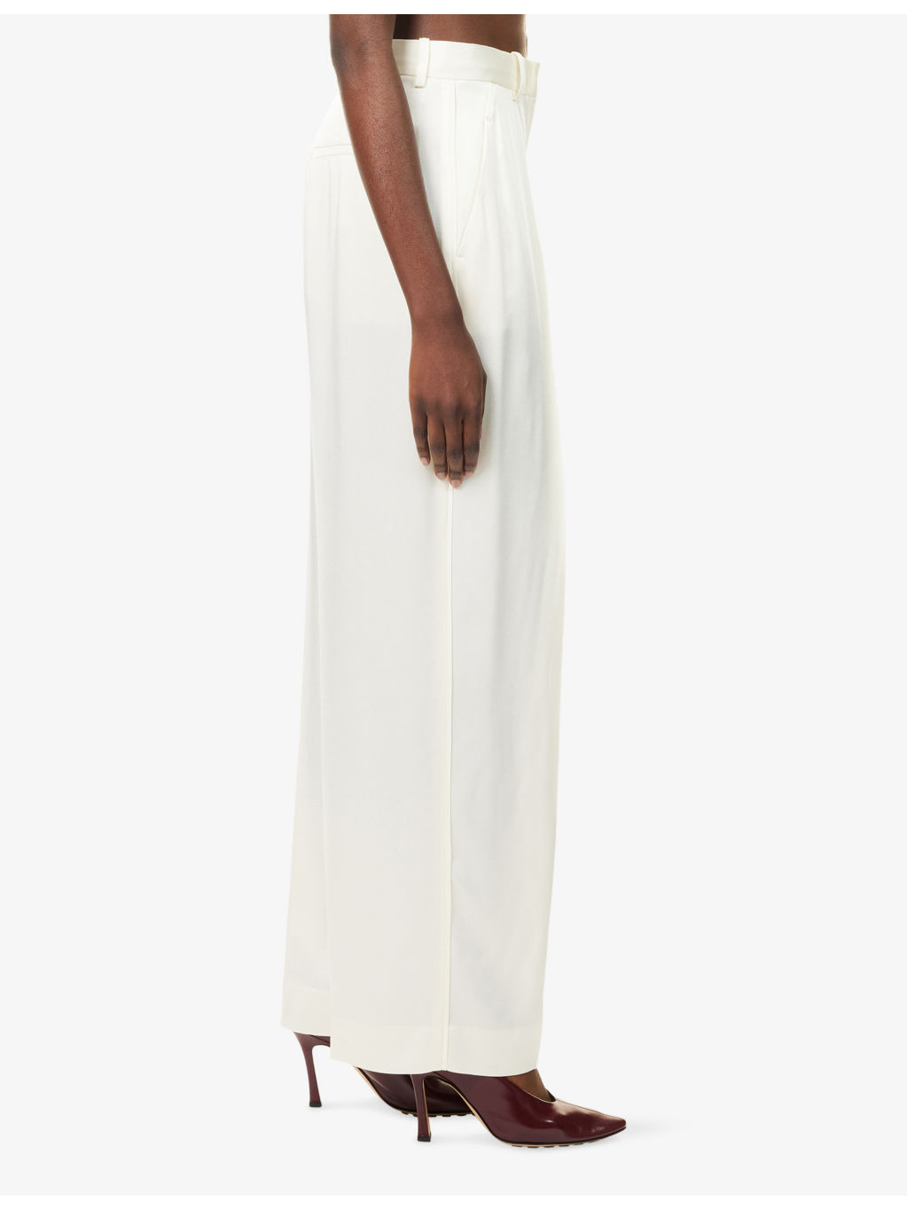 Wide-Leg Pleated Crepe Trousers - 3