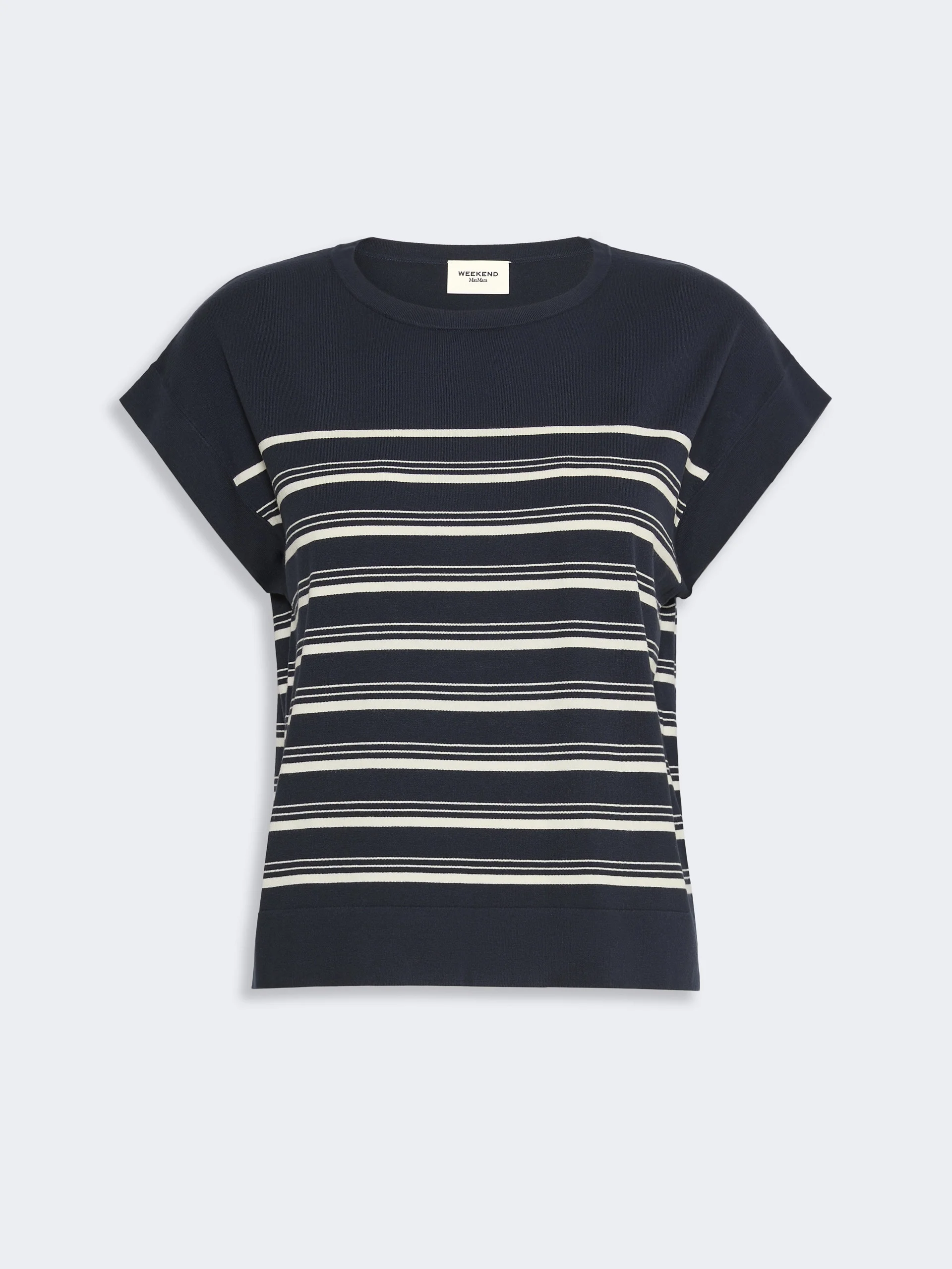 UFO Short-sleeved viscose sweater - NAVY - 1