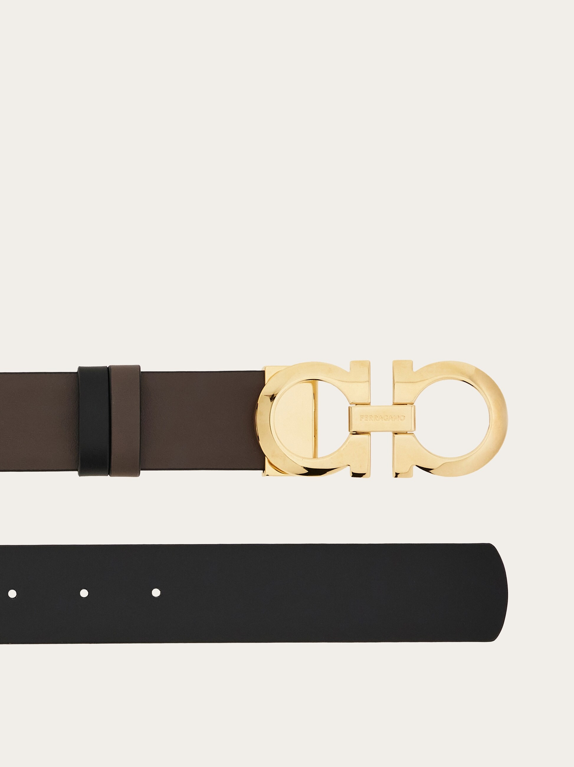 Reversible and adjustable Gancini belt - 2