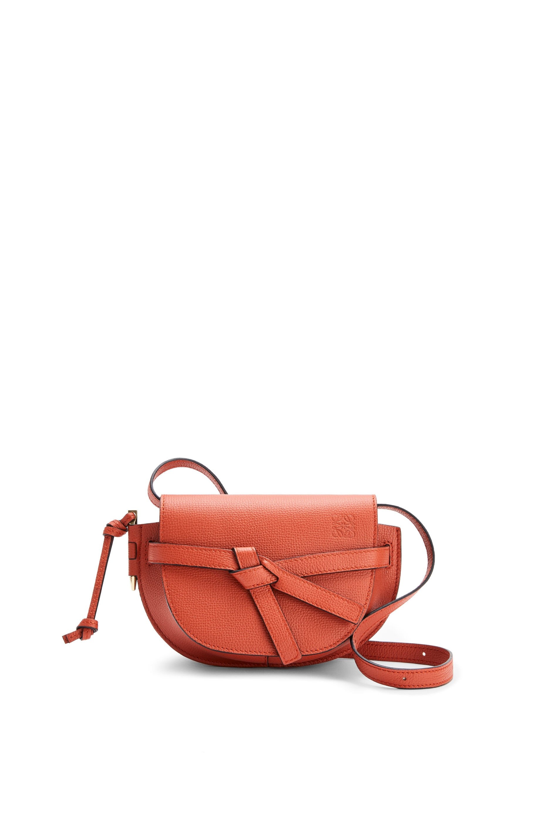 Mini Gate dual bag in pebble grain calfskin - 1