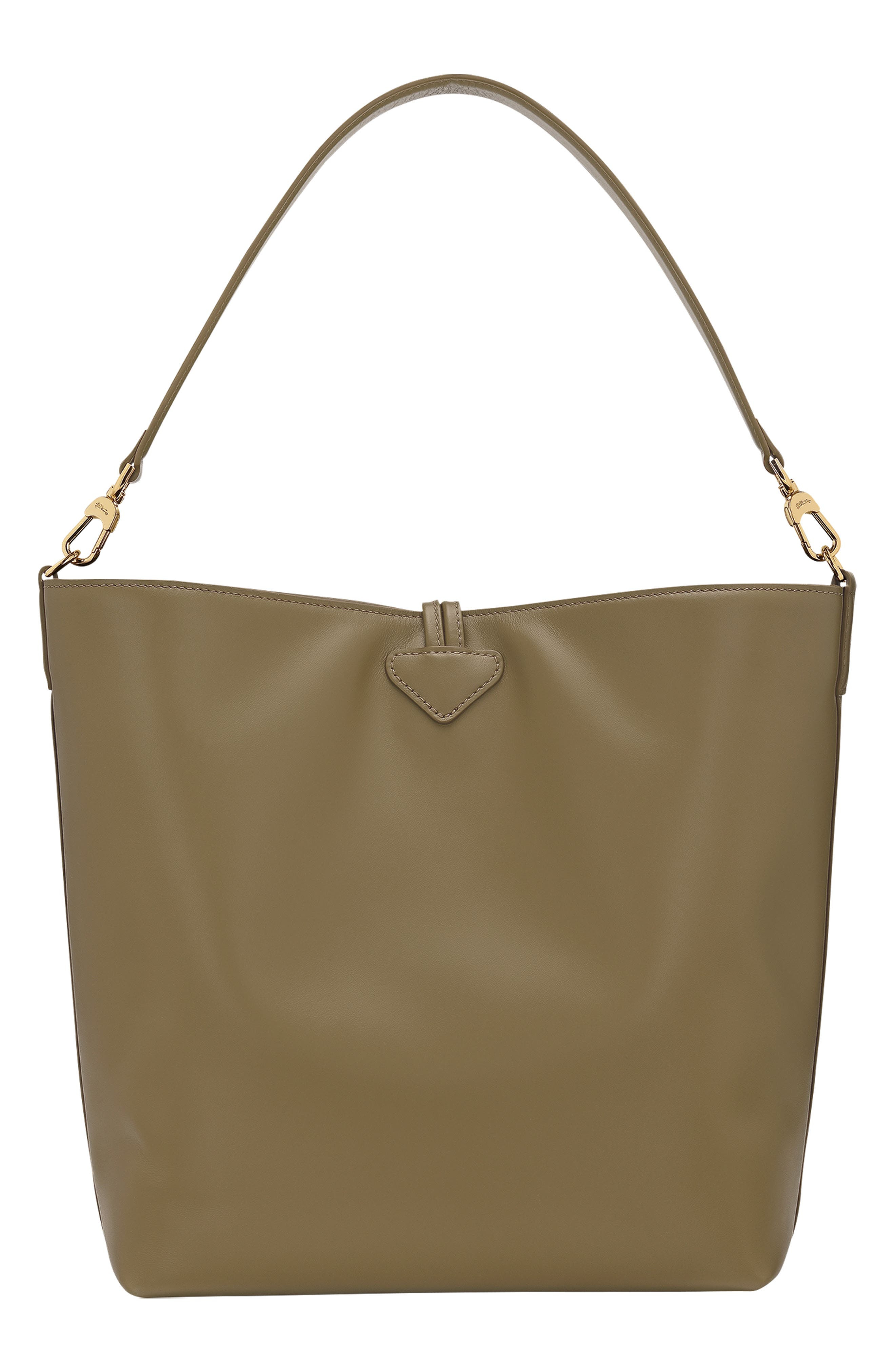 Longchamp Le Roseau Leather Hobo Bag in Olive at Nordstrom - 3